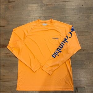 COLUMBIA PFG TERMINAL TACKLE ORANGE LONG SLEEVE SIZE SMALL